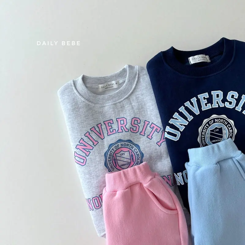 Daily Bebe - Korean Children Fashion - #childrensboutique - Uversity Top Bottom Set - 3