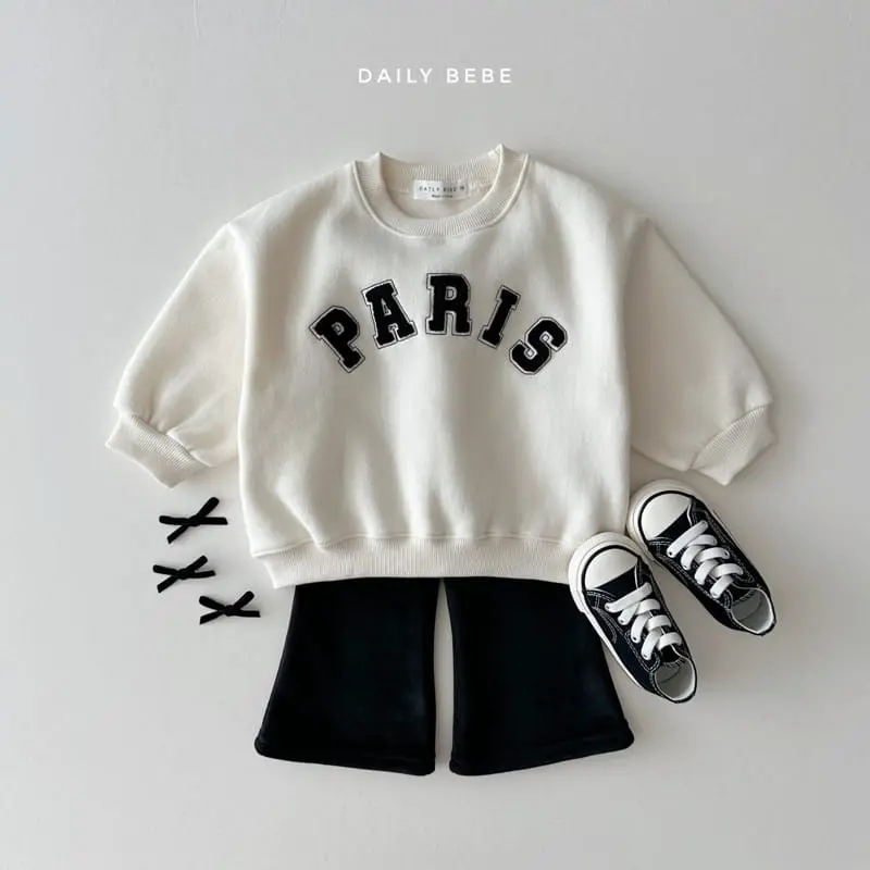 Daily Bebe - Korean Children Fashion - #discoveringself - Paris Bookle Sweatshirt - 2