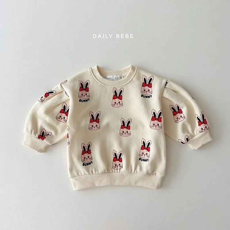 Daily Bebe - Korean Children Fashion - #fashionkids - Bear Bunny Top Bottom Set - 2