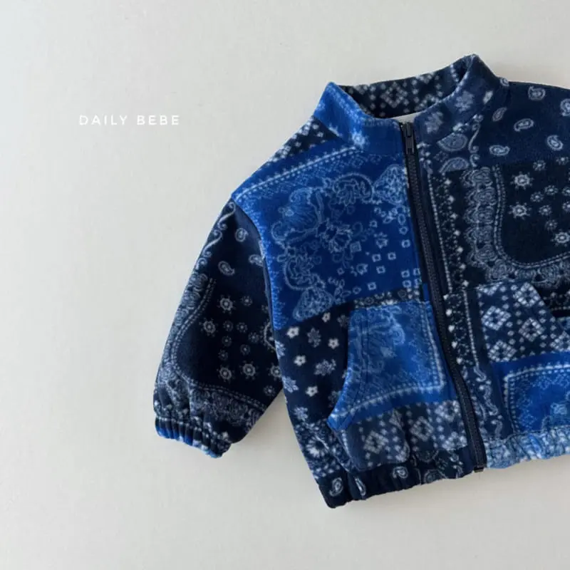 Daily Bebe - Korean Children Fashion - #kidsshorts - Pattern Zip-up - 8
