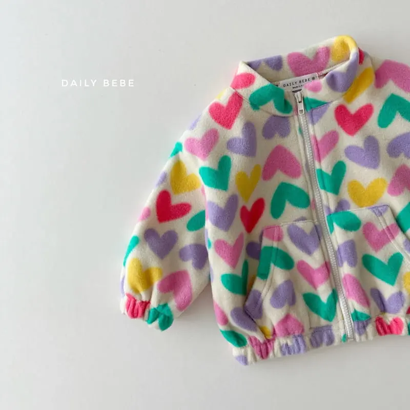 Daily Bebe - Korean Children Fashion - #kidzfashiontrend - Pattern Zip-up - 2
