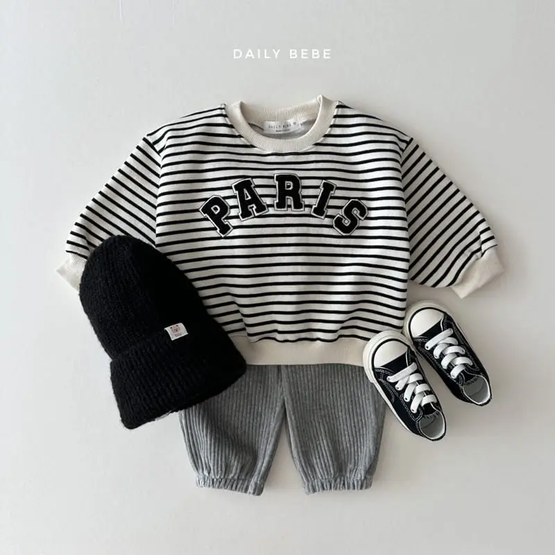 Daily Bebe - Korean Children Fashion - #littlefashionista - Paris Bookle Sweatshirt - 8