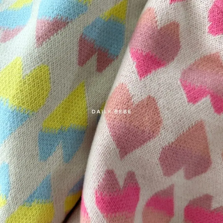 Daily Bebe - Korean Children Fashion - #magicofchildhood - Heart Jacquard Set - 6