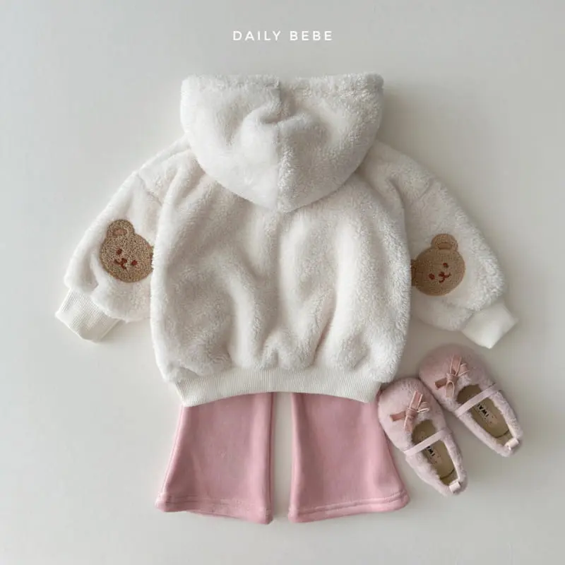 Daily Bebe - Korean Children Fashion - #minifashionista - Bear Patch Fleece Jacket - 5