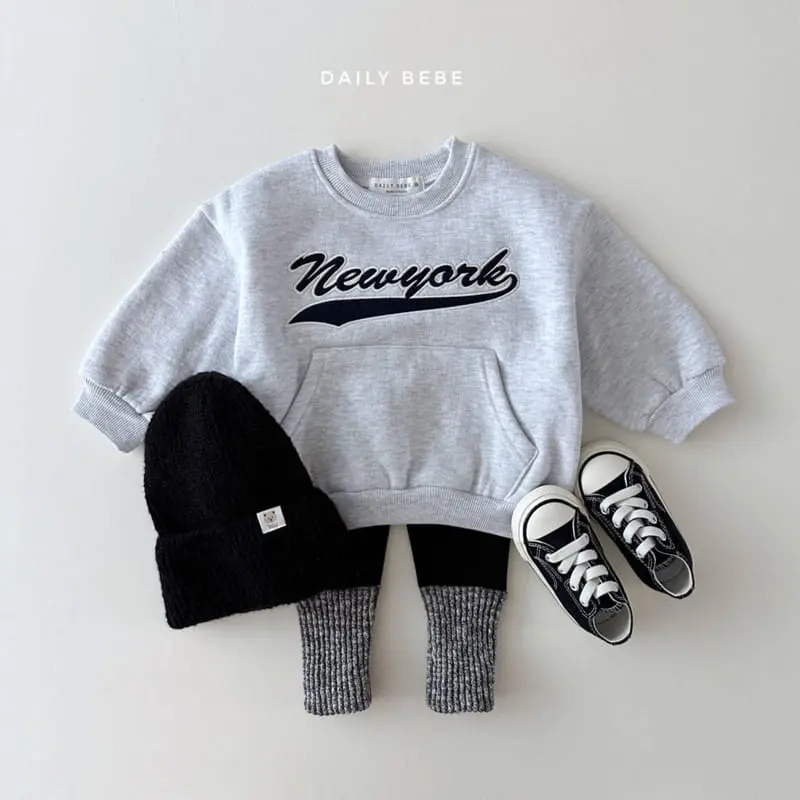 Daily Bebe - Korean Children Fashion - #prettylittlegirls - New York Sweatshirt - 8