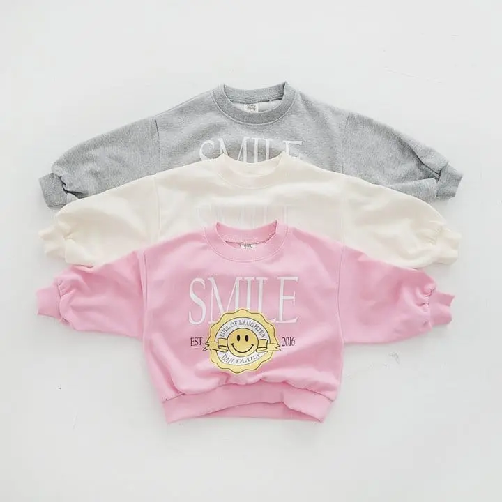 Daily Daily - Korean Children Fashion - #designkidswear - Kids Daily Smile Top Bottom Set - 5