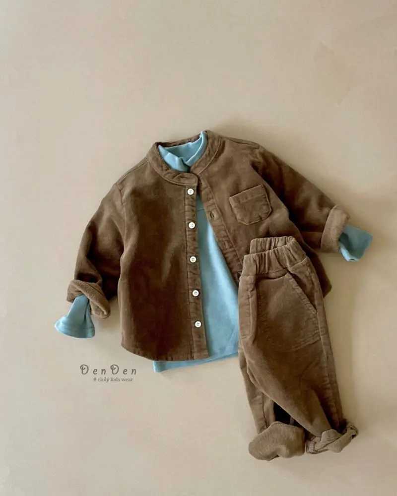 Denden - Korean Children Fashion - #fashionkids - Warm Pocket Tee - 12