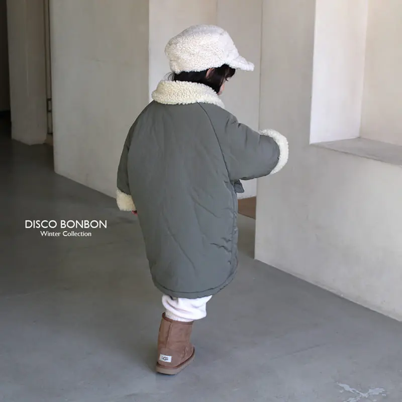 Disco Bonbon - Korean Children Fashion - #prettylittlegirls - Butter Long Jacket Khaki - 4