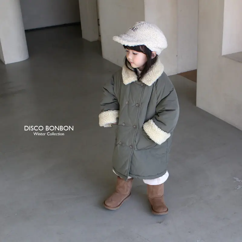 Disco Bonbon - Korean Children Fashion - #minifashionista - Butter Long Jacket Khaki - 2