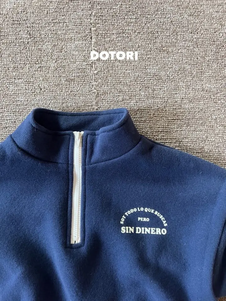 Dotori - Korean Children Fashion - #discoveringself - Tape Half Zip-up Sweatshirt - 7