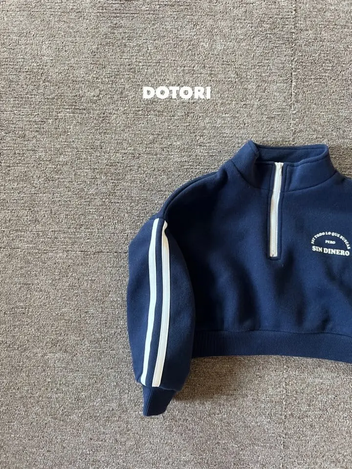 Dotori - Korean Children Fashion - #fashionkids - Tape Half Zip-up Sweatshirt - 8