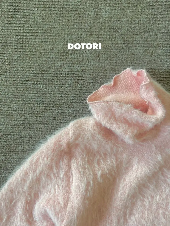 Dotori - Korean Children Fashion - #kidsshorts - Angora Turtleneck Tee - 2