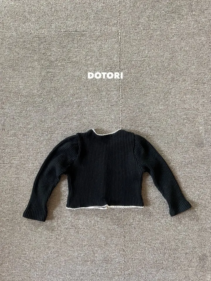 Dotori - Korean Children Fashion - #kidsstore - Rib Pearl Cardigan - 2