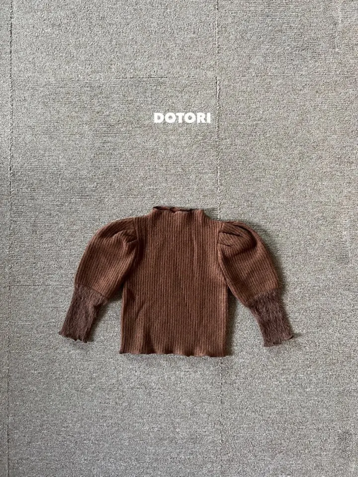 Dotori - Korean Children Fashion - #magicofchildhood - Lace Sleeves Puff Tee