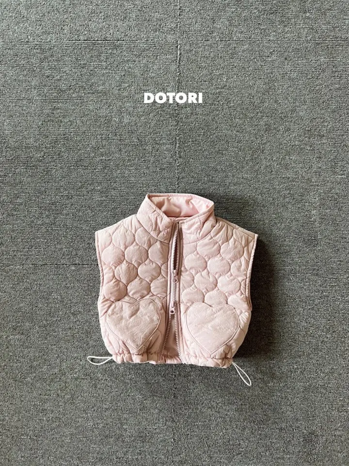 Dotori - Korean Children Fashion - #prettylittlegirls - Quilting Heart Vest - 3