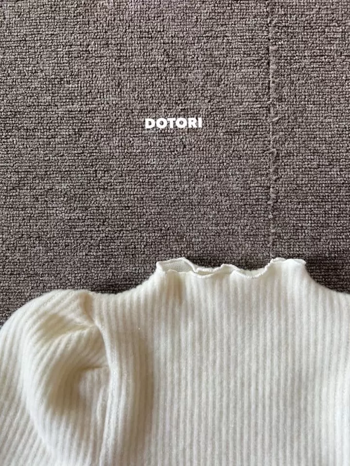 Dotori - Korean Children Fashion - #toddlerclothing - Lace Sleeves Puff Tee - 5