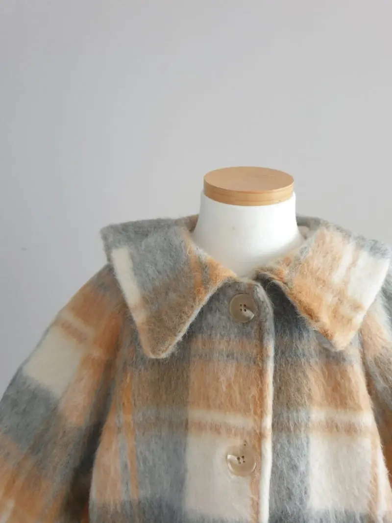 Eclair - Korean Children Fashion - #kidsshorts - Check Coat - 12