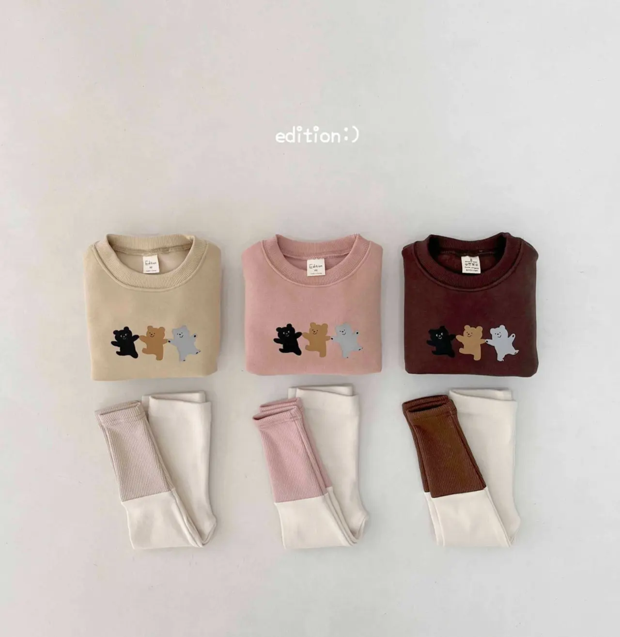 Edition - Korean Children Fashion - #kidsshorts - Winter Bear Leggings Set