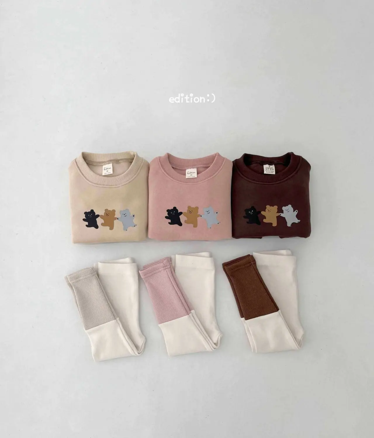 Edition - Korean Children Fashion - #kidzfashiontrend - Winter Bear Leggings Set - 3