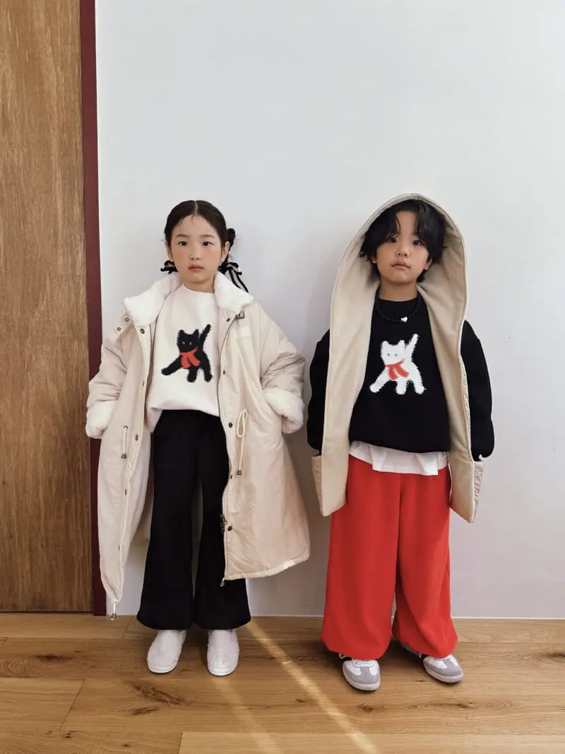 Ellymolly - Korean Children Fashion - #childofig - Winter Mew Swearshirt - 2