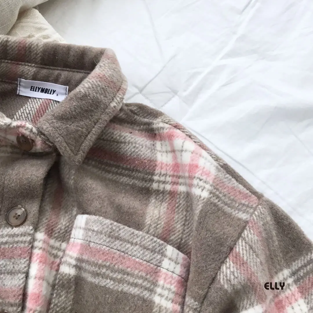 Ellymolly - Korean Children Fashion - #childofig - W Box Check Shirt - 2