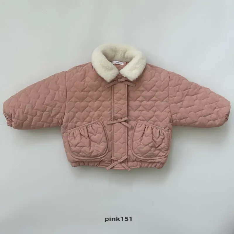 Ellymolly - Korean Children Fashion - #designkidswear - Ribbon Heart Padding