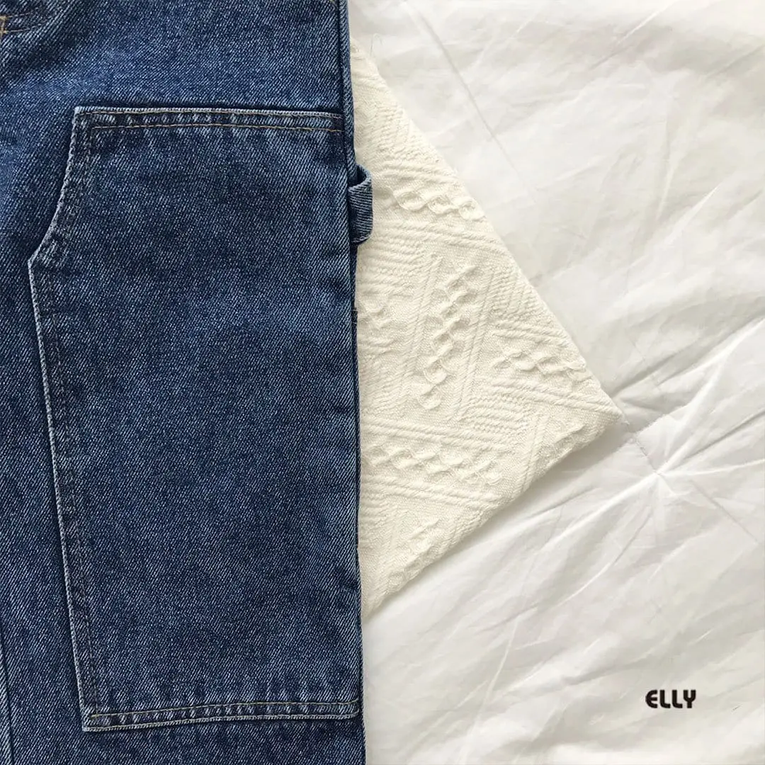 Ellymolly - Korean Children Fashion - #fashionkids - Cow Denim Pants - 2