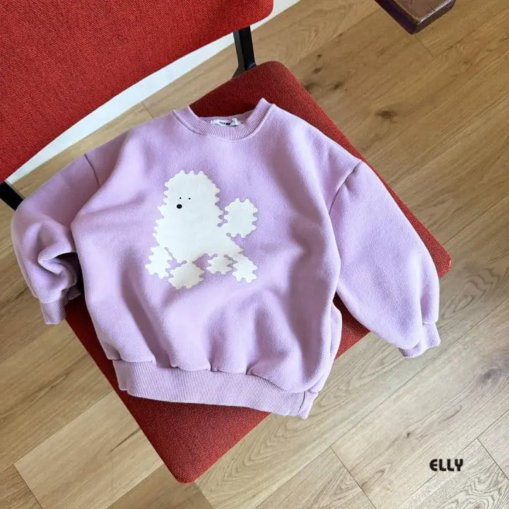 Ellymolly - Korean Children Fashion - #kidsshorts - Poodle Sweatshirt