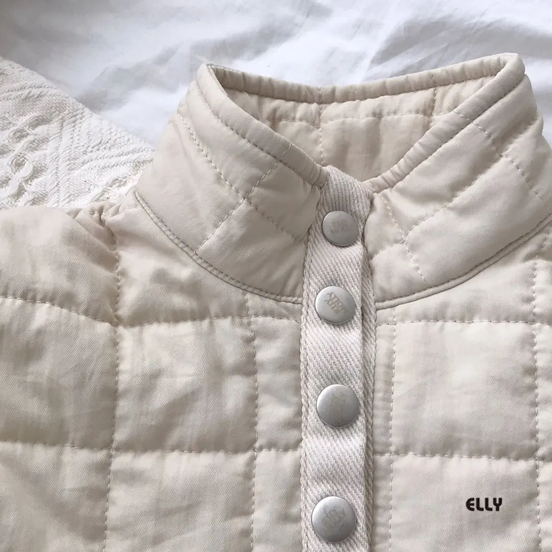 Ellymolly - Korean Children Fashion - #kidsshorts - Atom Padding Half Zip-Up - 4
