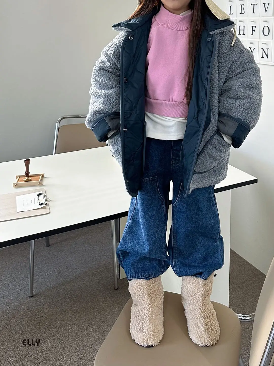 Ellymolly - Korean Children Fashion - #todddlerfashion - Cow Denim Pants - 11