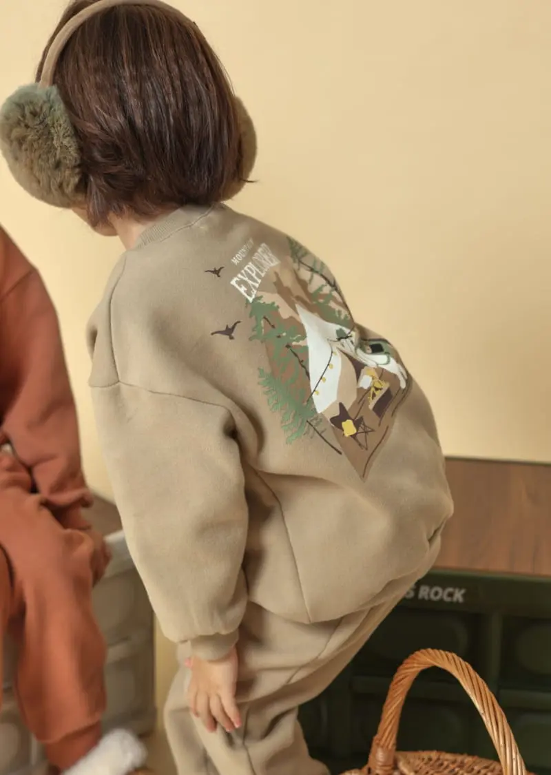 Fashion King - Korean Children Fashion - #Kfashion4kids - Mountain Bear Top Bottom Set - 7