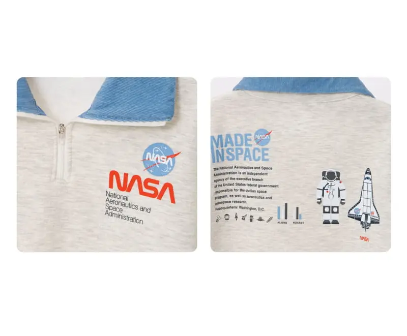 Fashion King - Korean Children Fashion - #childofig - Nasa  Half Open Top Bottom Set - 12