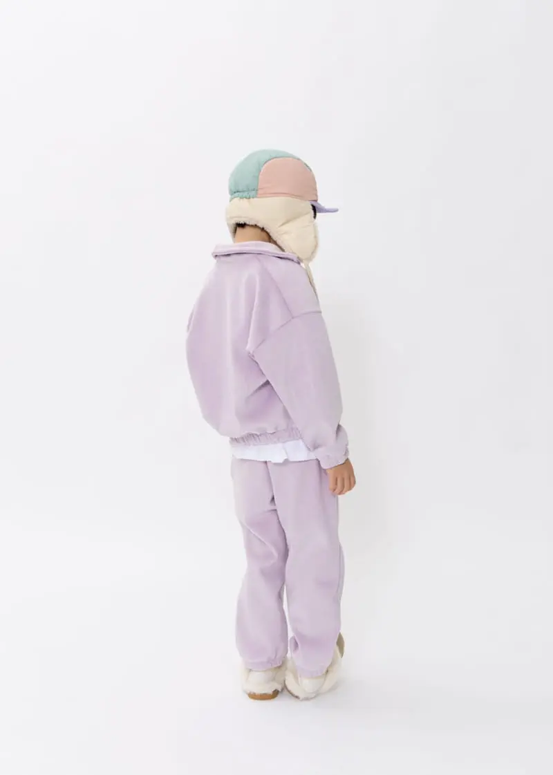 Fashion King - Korean Children Fashion - #childrensboutique - Veloure Zip up Top Bottom Set - 5