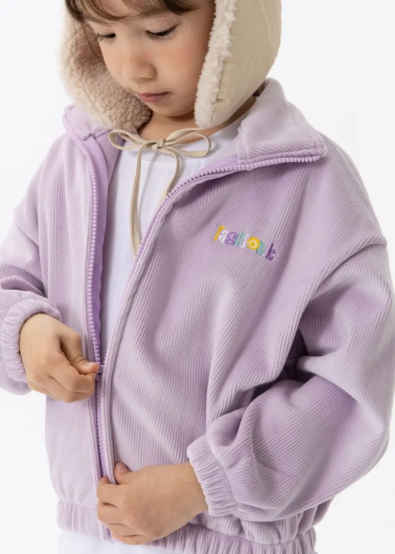 Fashion King - Korean Children Fashion - #designkidswear - Veloure Zip up Top Bottom Set - 6
