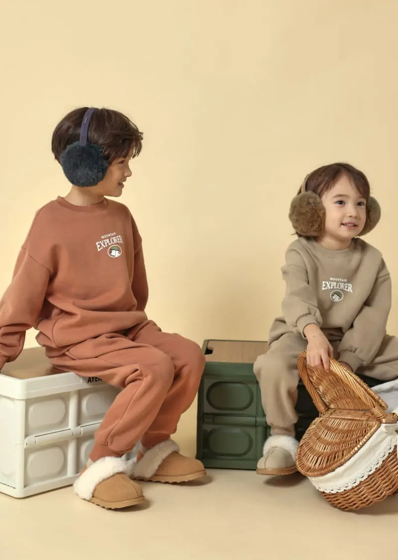 Fashion King - Korean Children Fashion - #discoveringself - Mountain Bear Top Bottom Set - 2