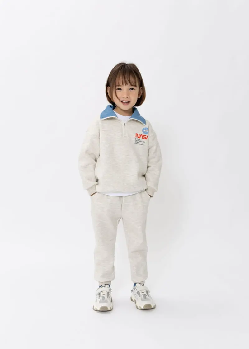 Fashion King - Korean Children Fashion - #discoveringself - Nasa  Half Open Top Bottom Set