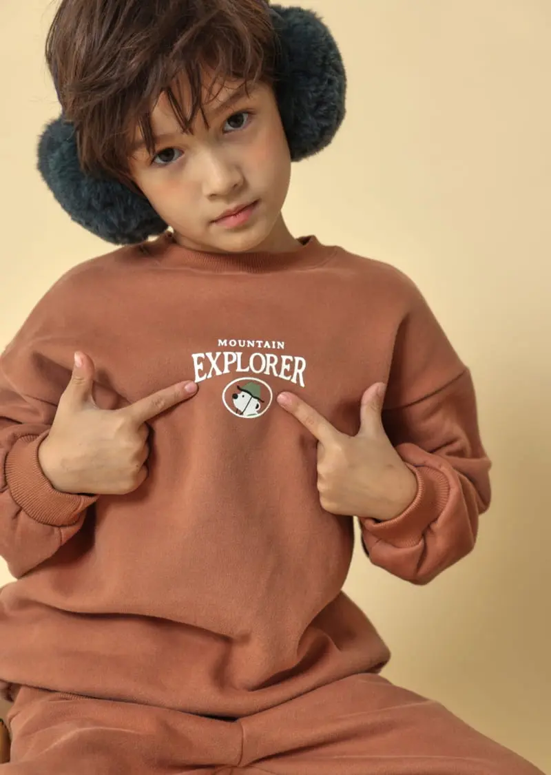 Fashion King - Korean Children Fashion - #fashionkids - Mountain Bear Top Bottom Set - 3