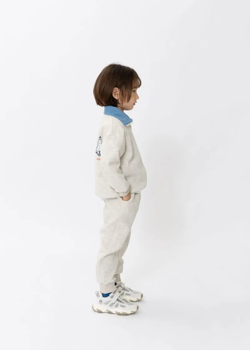 Fashion King - Korean Children Fashion - #fashionkids - Nasa  Half Open Top Bottom Set - 2