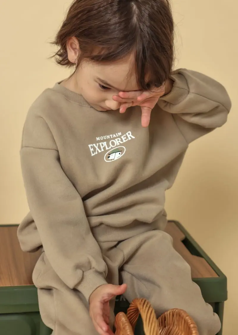 Fashion King - Korean Children Fashion - #fashionkids - Mountain Bear Top Bottom Set - 4