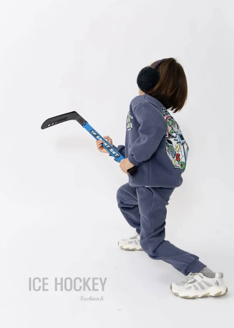 Fashion King - Korean Children Fashion - #stylishchildhood - Hockey Dino Top Bottom Set