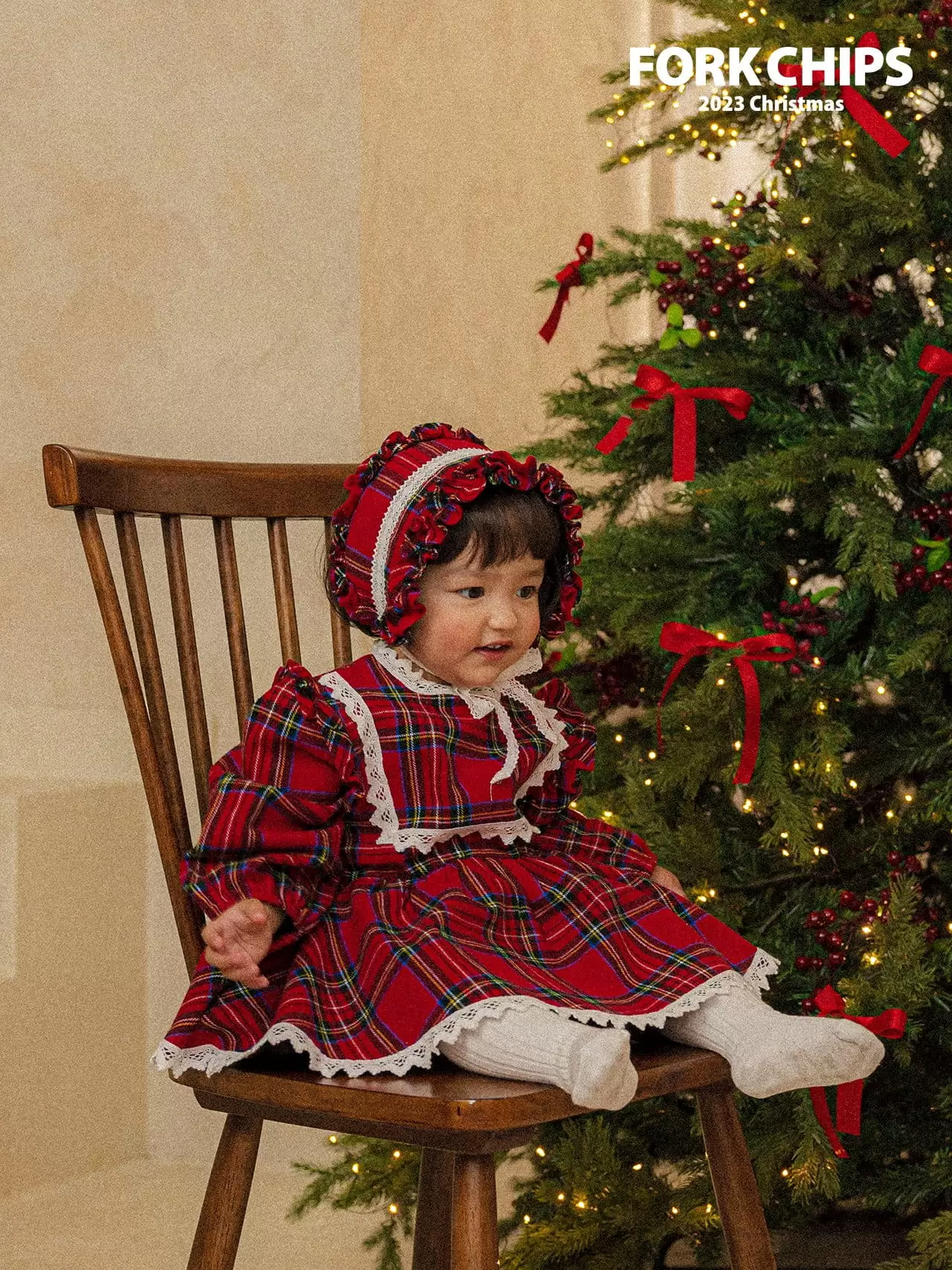 Fork Chips - Korean Baby Fashion - #babyfashion - Check Present Body Suit - 12