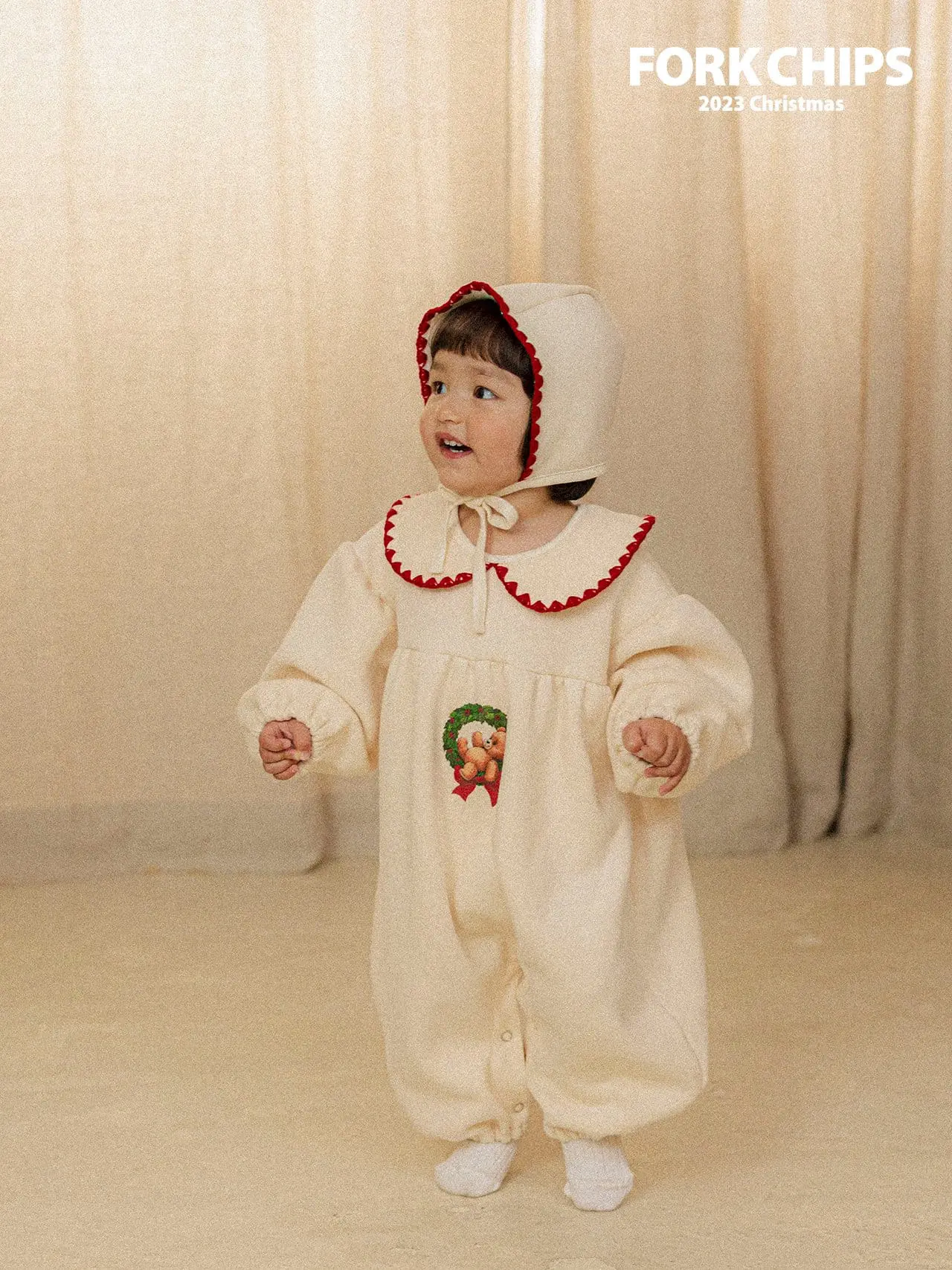 Fork Chips - Korean Baby Fashion - #babyoutfit - Tree Bonnet - 2