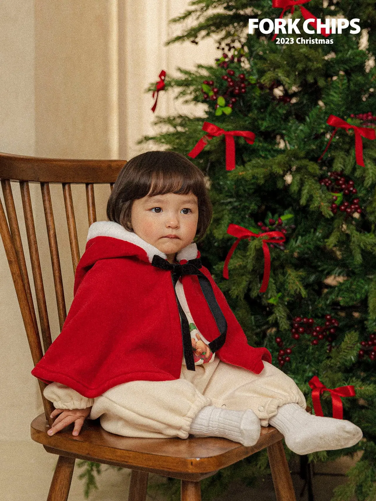 Fork Chips - Korean Baby Fashion - #babywear - Santa Cape - 7