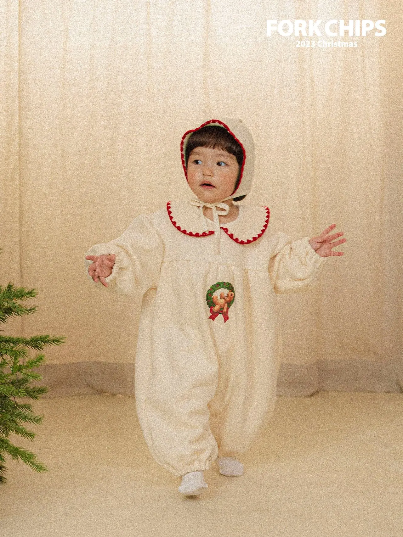 Fork Chips - Korean Baby Fashion - #smilingbaby - Tree Bonnet - 7