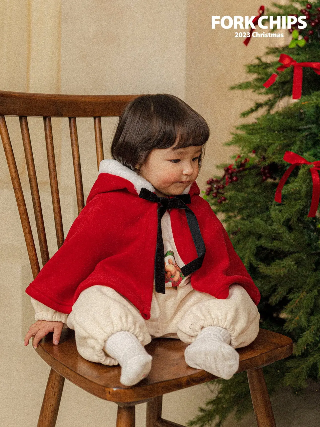 Fork Chips - Korean Baby Fashion - #smilingbaby - Santa Cape - 10