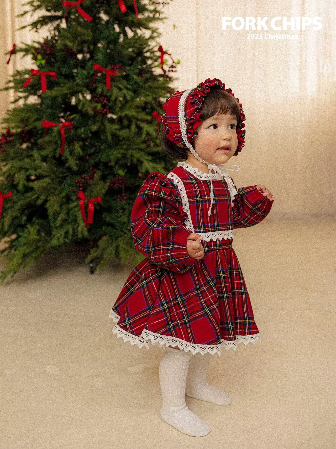 Fork Chips - Korean Children Fashion - #childrensboutique - Check Frill Hair Band - 12