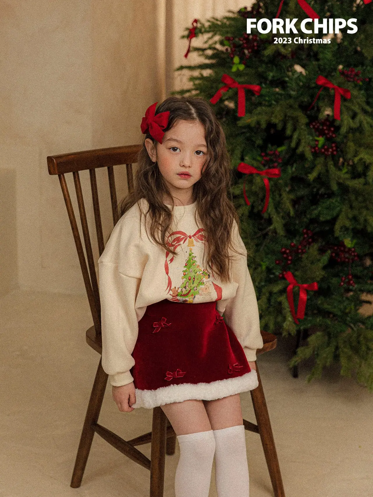 Fork Chips - Korean Children Fashion - #designkidswear - Carroll Ribbon Skirt - 6
