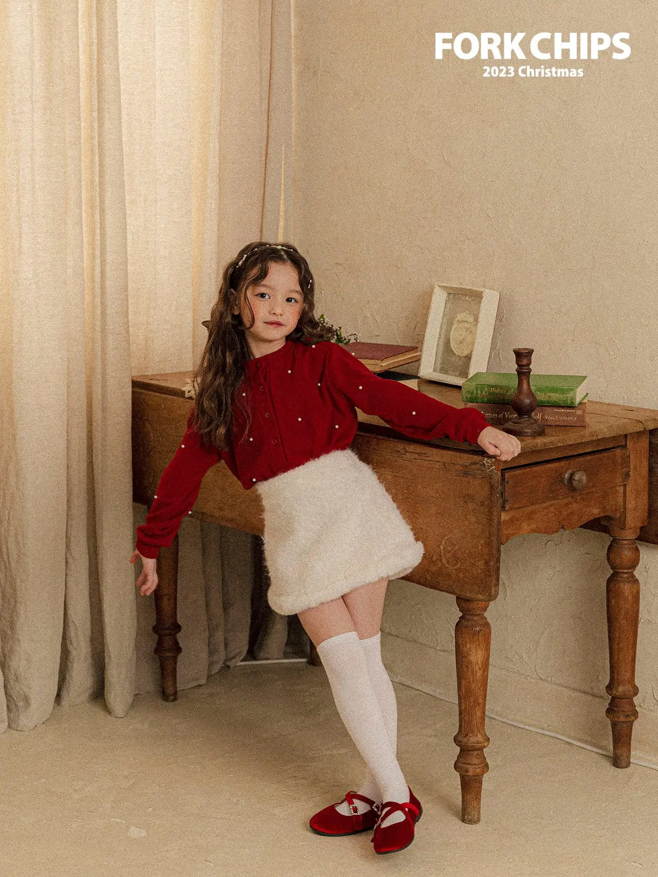 Fork Chips - Korean Children Fashion - #discoveringself - Whiteness Skirt - 9
