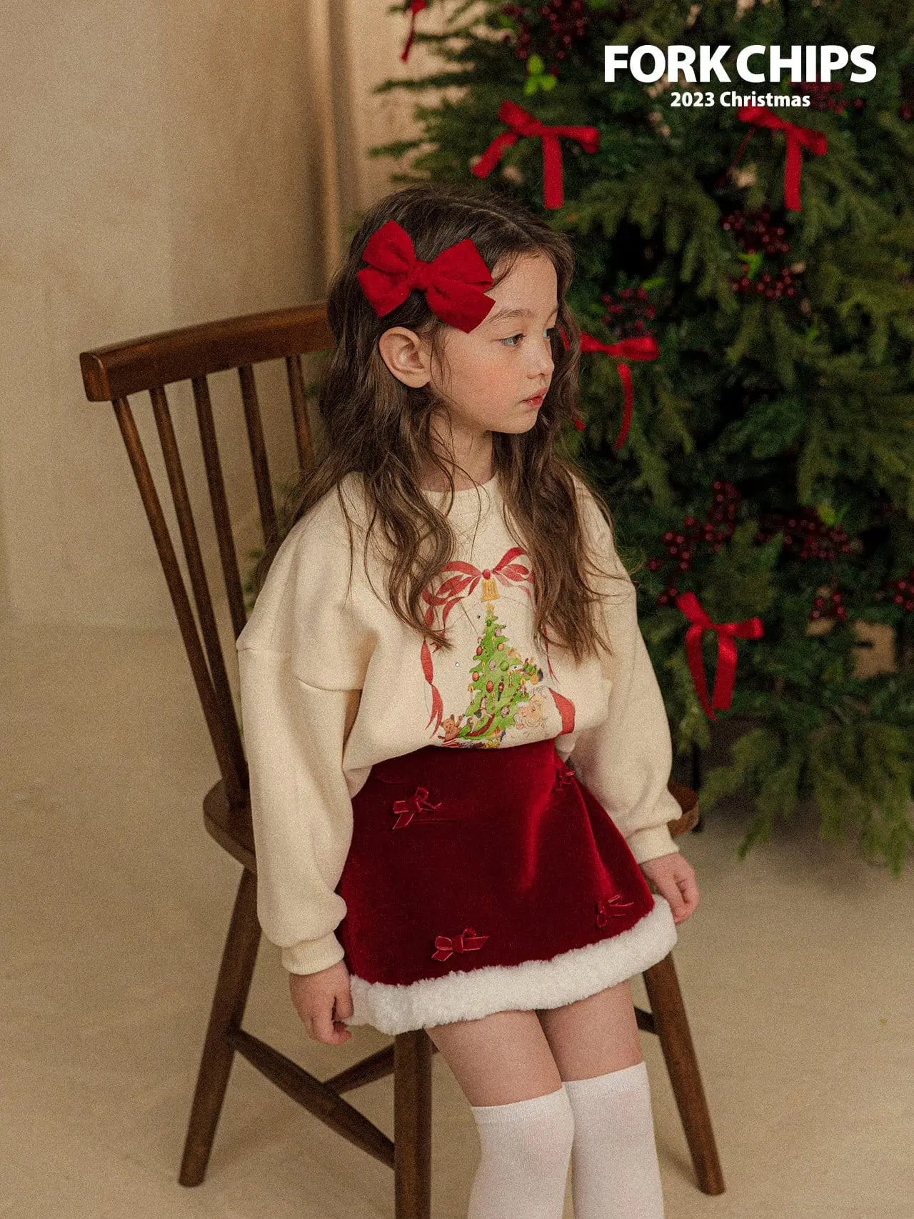 Fork Chips - Korean Children Fashion - #discoveringself - Carroll Ribbon Skirt - 7