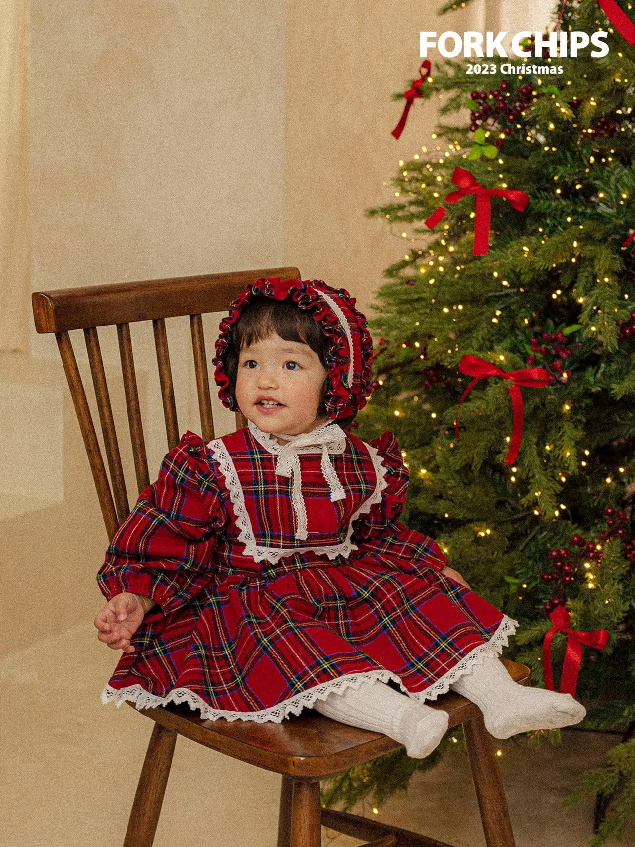 Fork Chips - Korean Children Fashion - #Kfashion4kids - Check Frill Hair Band - 4